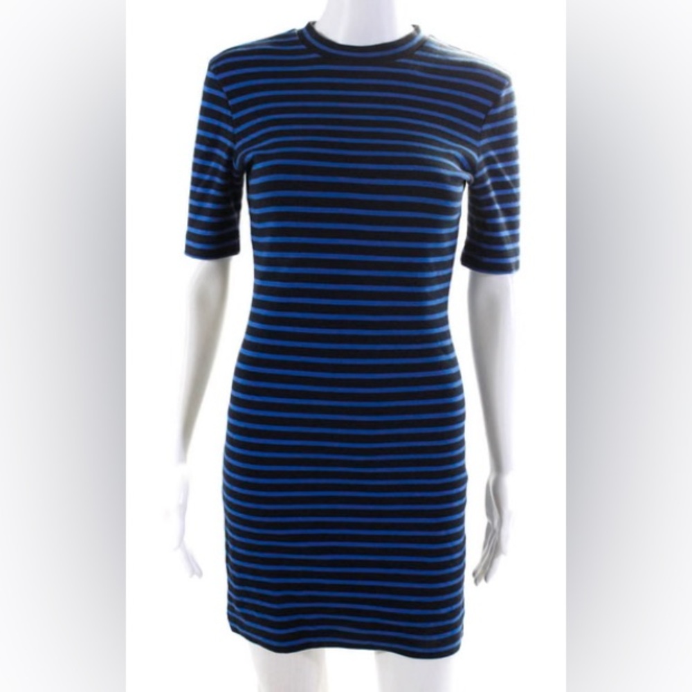 T  Alexander Wang Womens
Striped Half Sleeved T Shirt
Dress Blue Black Size S ❤️